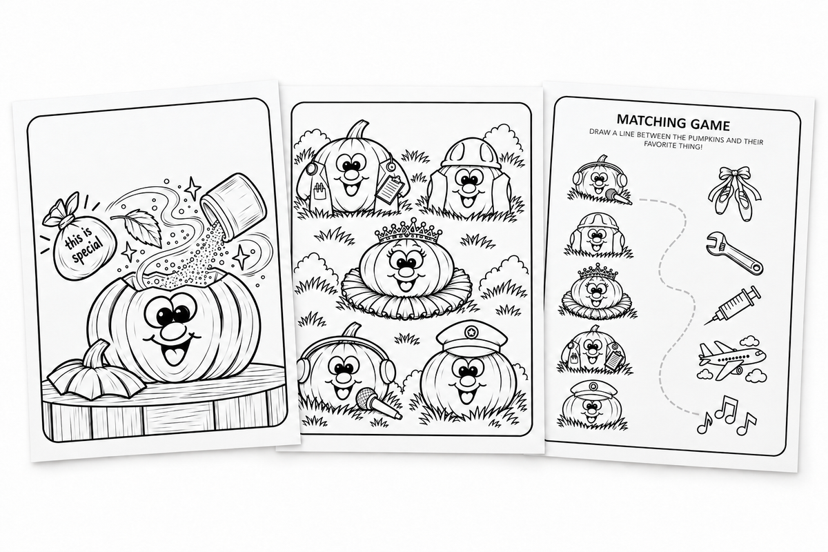 FREE Sample - The Super Spooky Pumpkin Coloring Book
